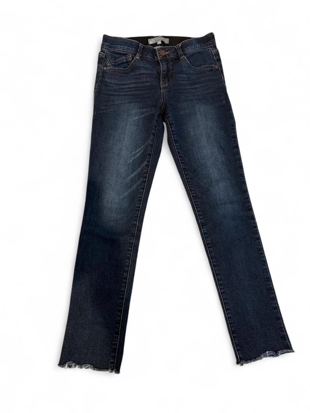 Wit & Wisdom Charlotte Ankle Skimmer Skinny Jeans Size 0 Raw Hem